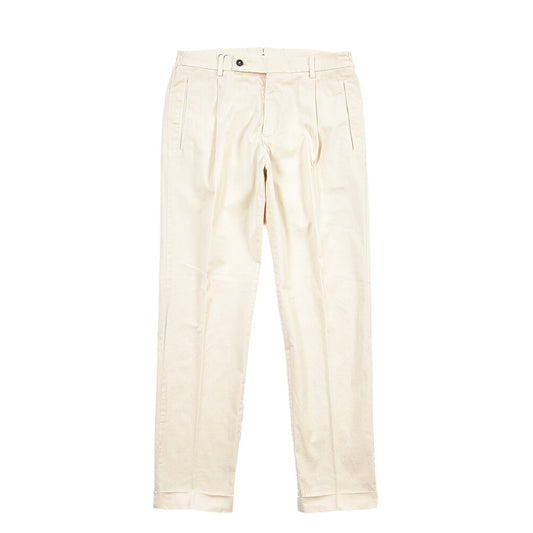 BERWICH “RETRO ELAX-GD” ストレッチコットン ワンタックチノパンツ