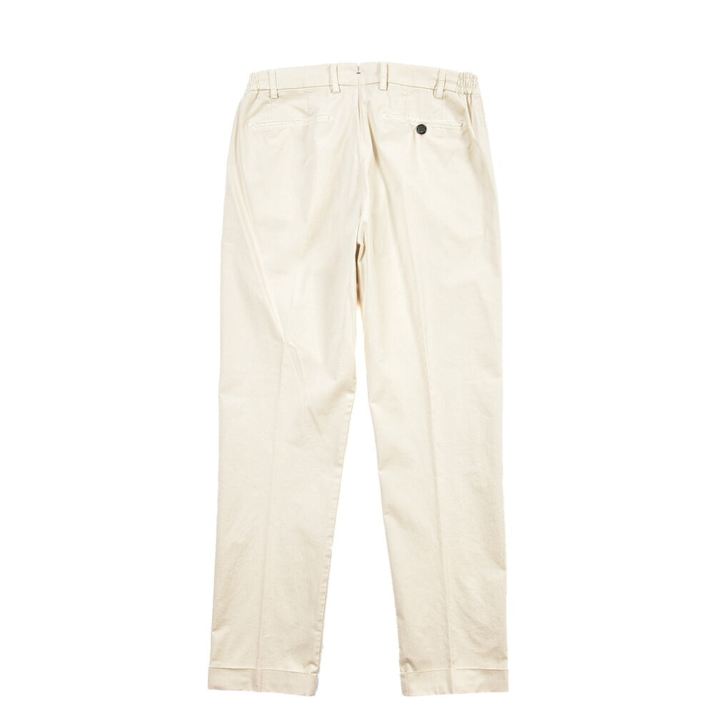 BERWICH “RETRO ELAX-GD” ストレッチコットン ワンタックチノパンツ