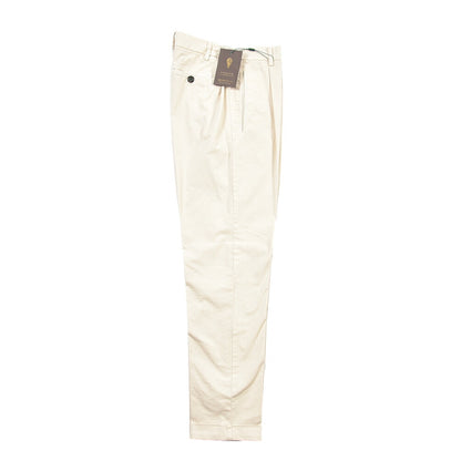 BERWICH “RETRO ELAX-GD” ストレッチコットン ワンタックチノパンツ