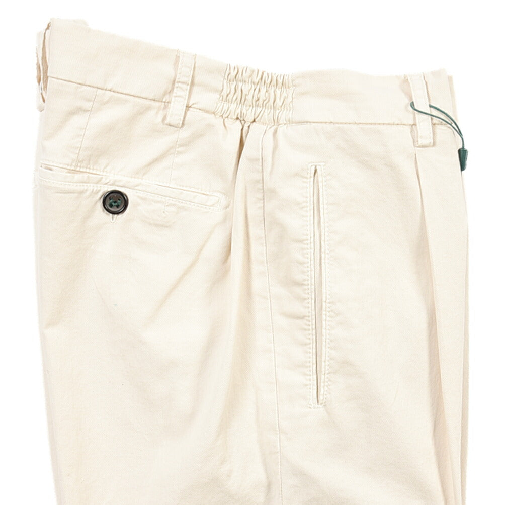 BERWICH “RETRO ELAX-GD” ストレッチコットン ワンタックチノパンツ