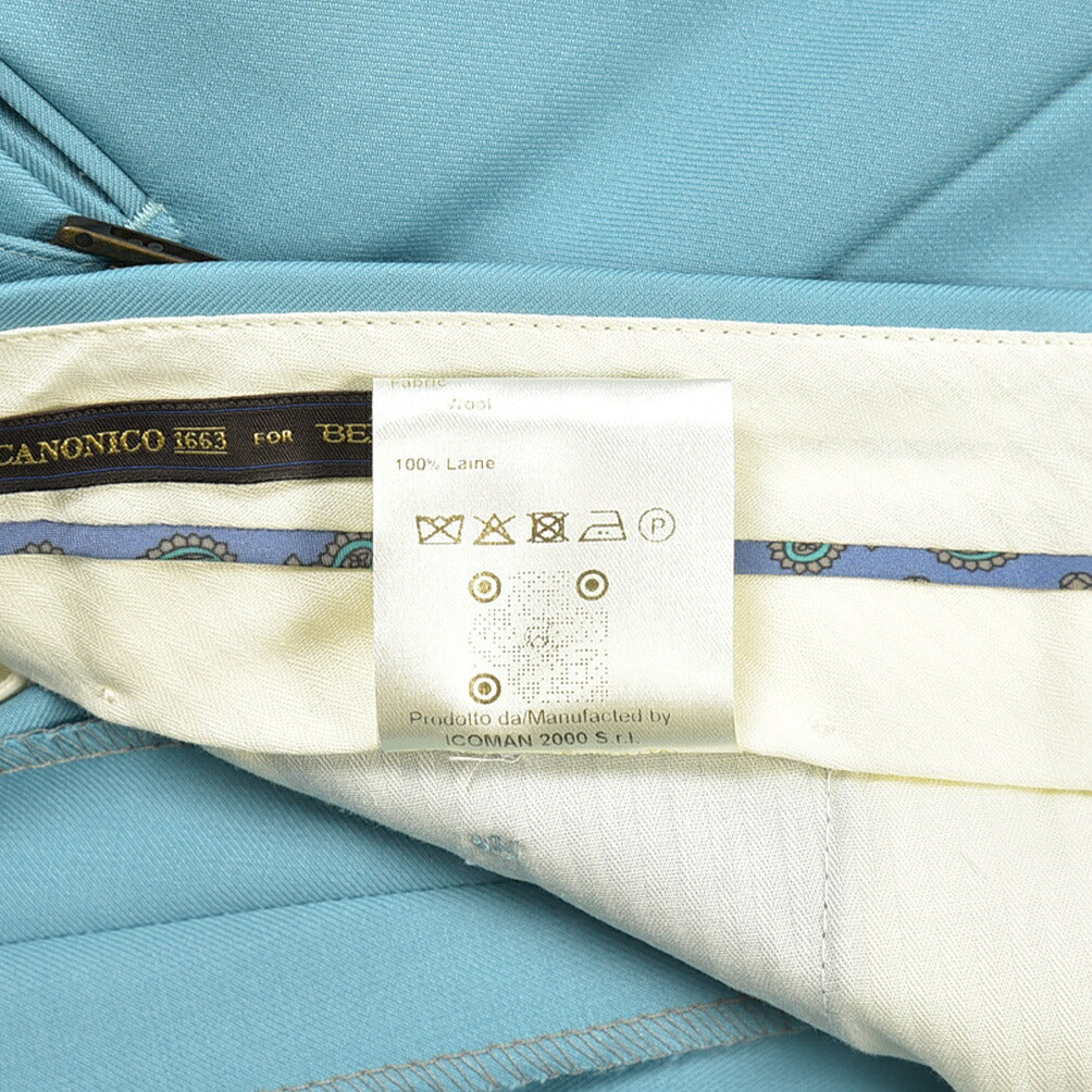 SUMMER SALE｜BERWICH “RETRO LONG” ウール100% ワンタックスラックス / CANONICO製生地