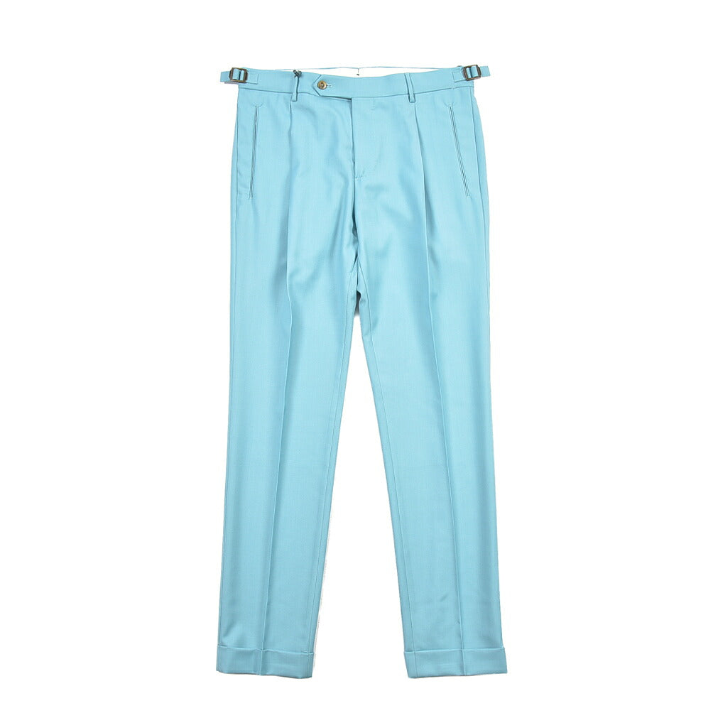 SUMMER SALE｜BERWICH “RETRO LONG” ウール100% ワンタックスラックス / CANONICO製生地