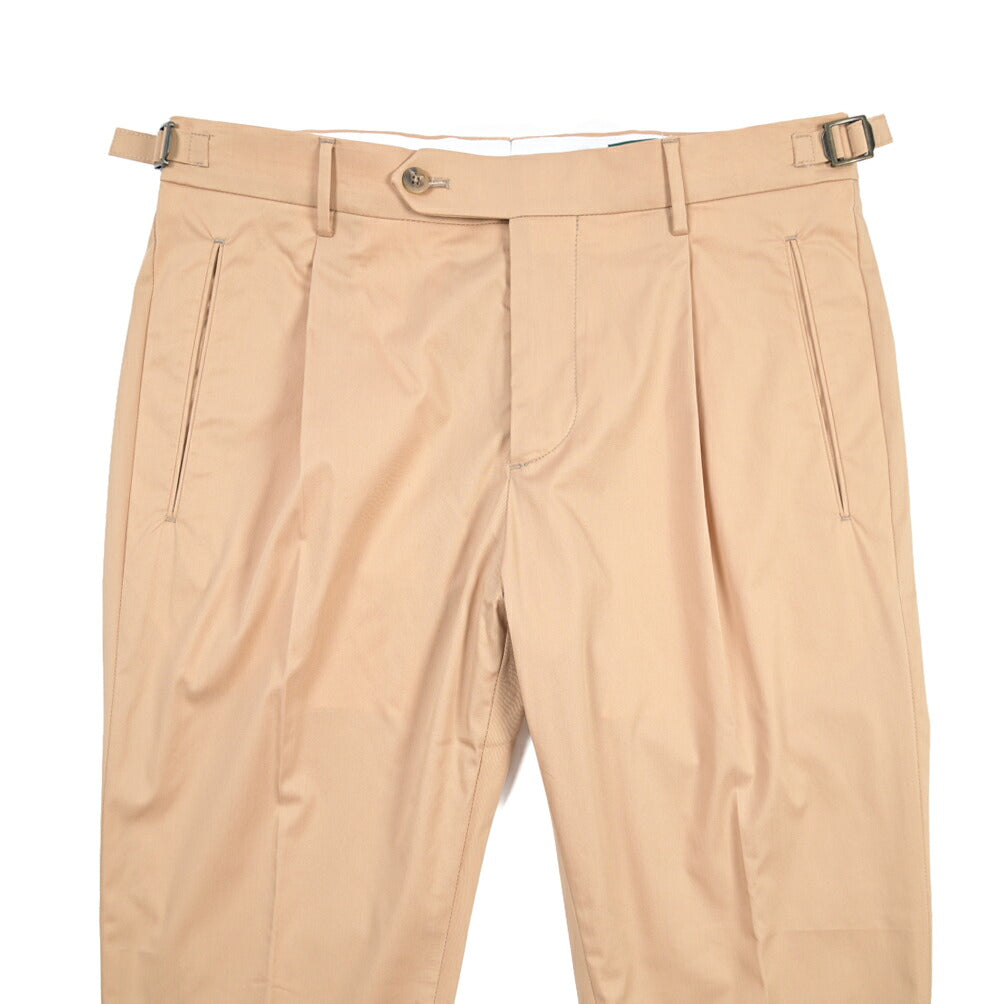 BERWICH “RETRO 1P” ストレッチナイロン ワンタックパンツ