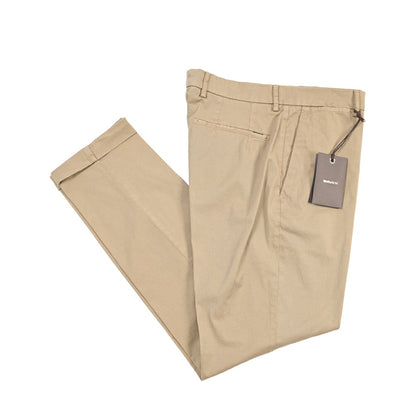 BERWICH “YRETRO-GD” ストレッチコットン ノータックチノパンツ