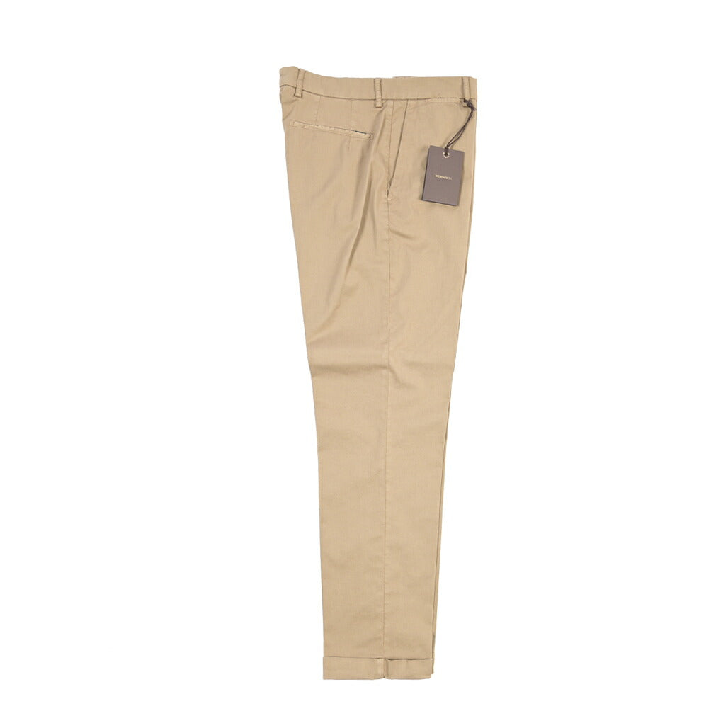 BERWICH “YRETRO-GD” ストレッチコットン ノータックチノパンツ