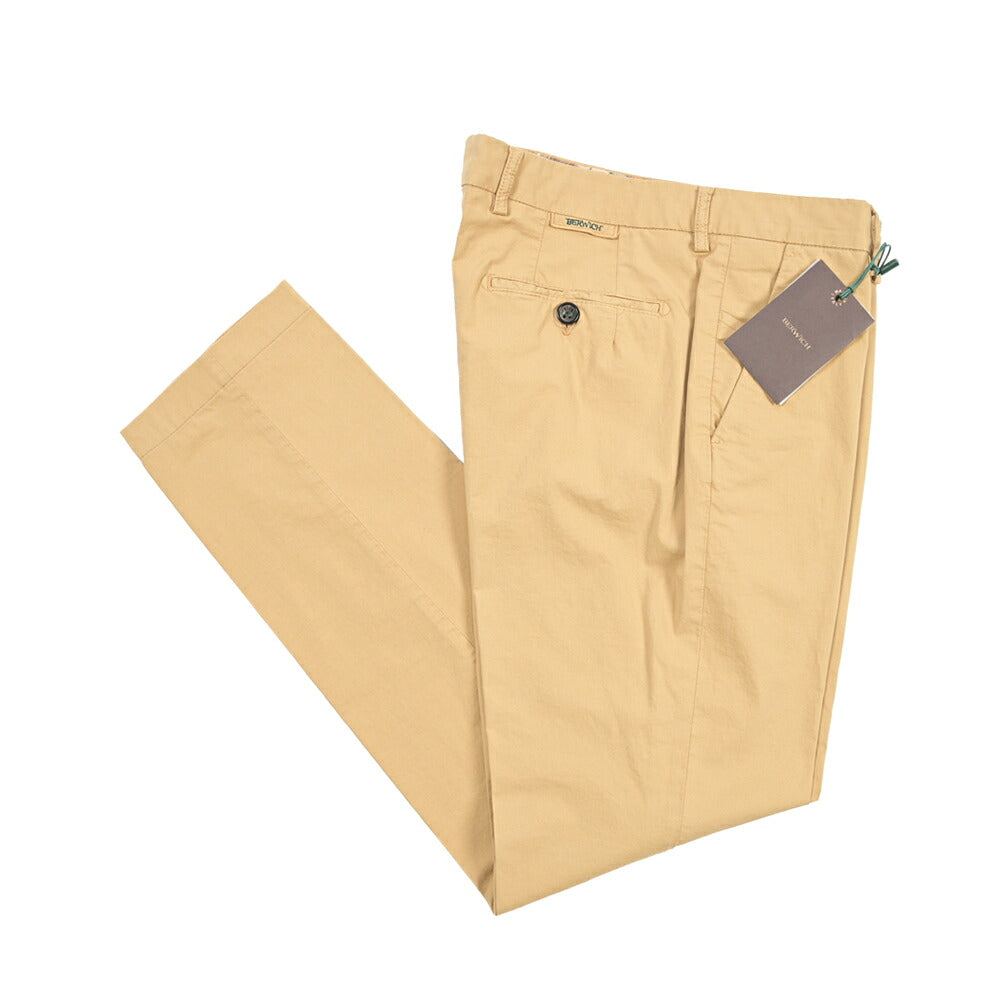 BERWICH “MORELLO-GD” ストレッチコットン ノータックチノパンツ