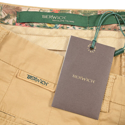 BERWICH “MORELLO-GD” ストレッチコットン ノータックチノパンツ