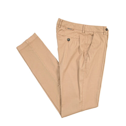 BERWICH “STROMS FF-GD” シルク混コットン ノータックパンツ
