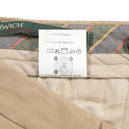 BERWICH “RETRO THECA 1P” ストレッチコットン ワンタックチノパンツ