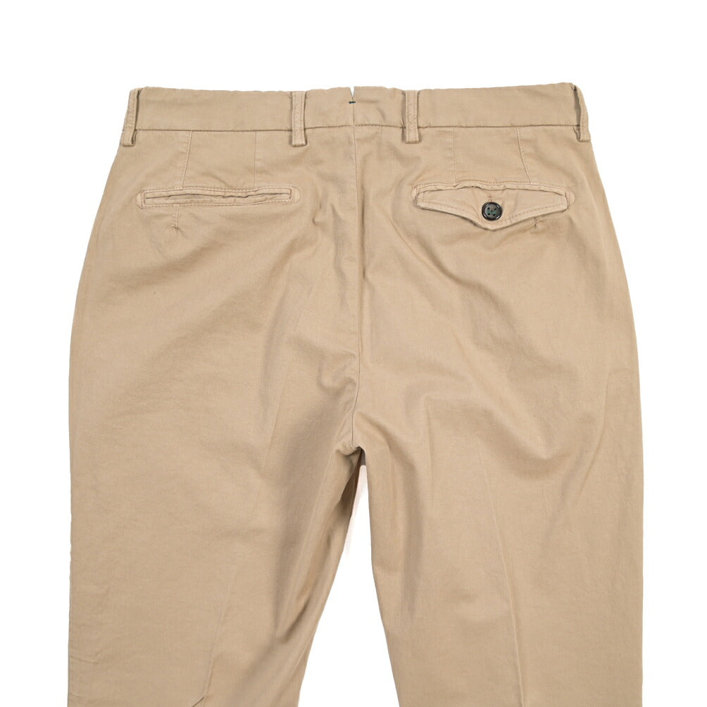 BERWICH “RETRO THECA 1P” ストレッチコットン ワンタックチノパンツ