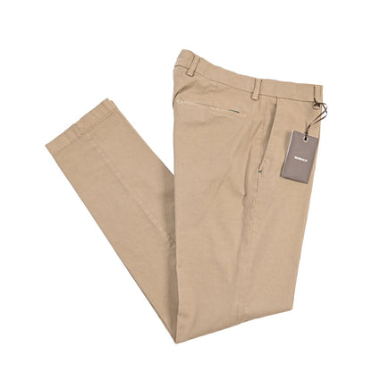 BERWICH “DAB FF CROP-GD” ストレッチコットン ノータックチノパンツ