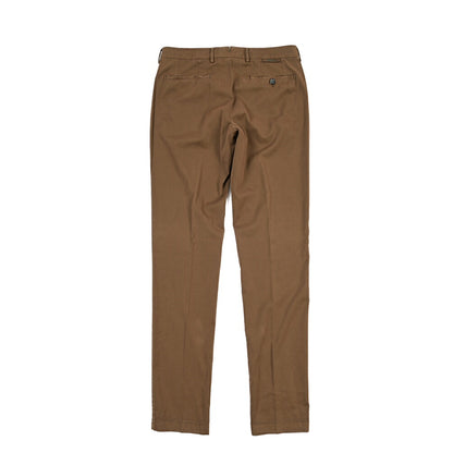 BERWICH “MORELLO-GD” シルク混コットン ノータックチノパンツ