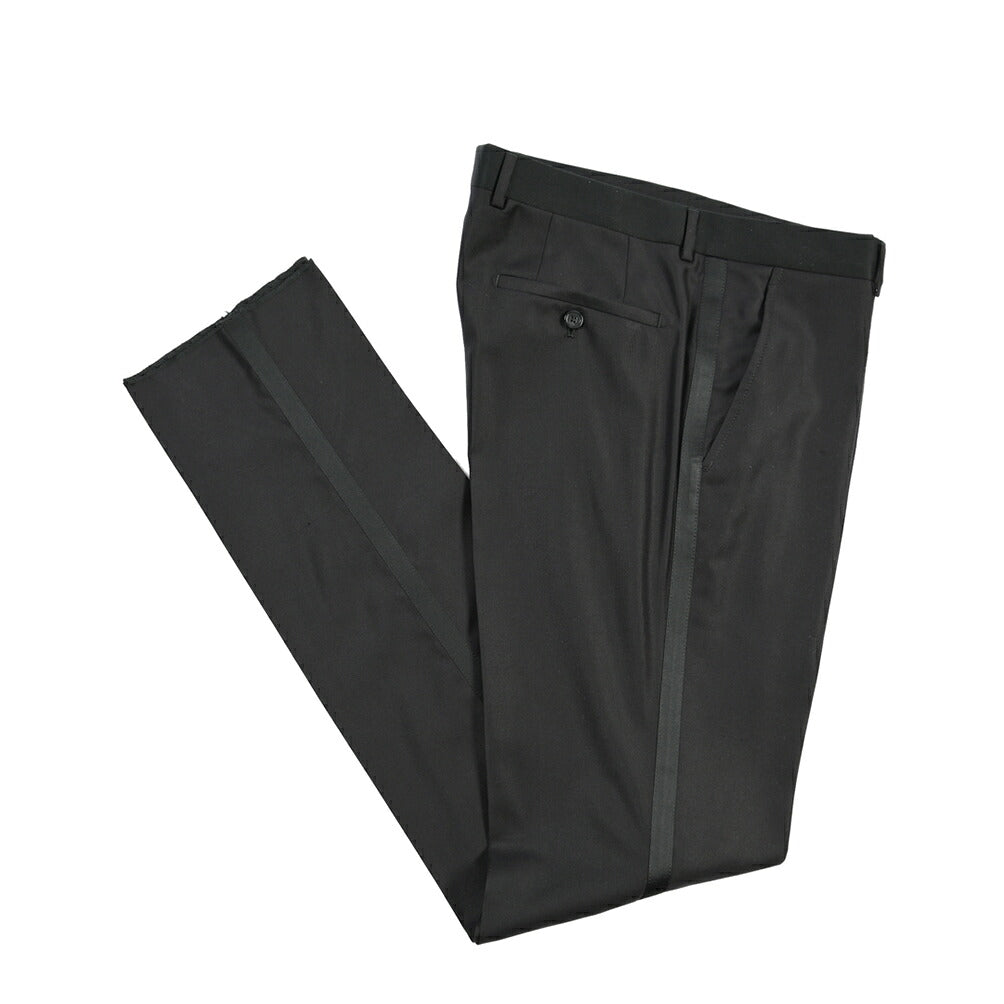 EMPORIO ARMANI シルク混ウール タキシードスラックス