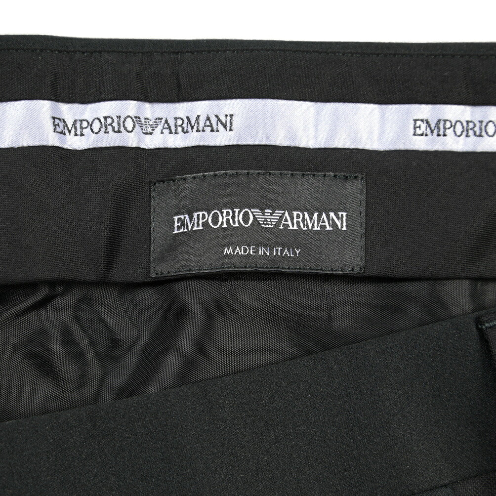 EMPORIO ARMANI シルク混ウール タキシードスラックス