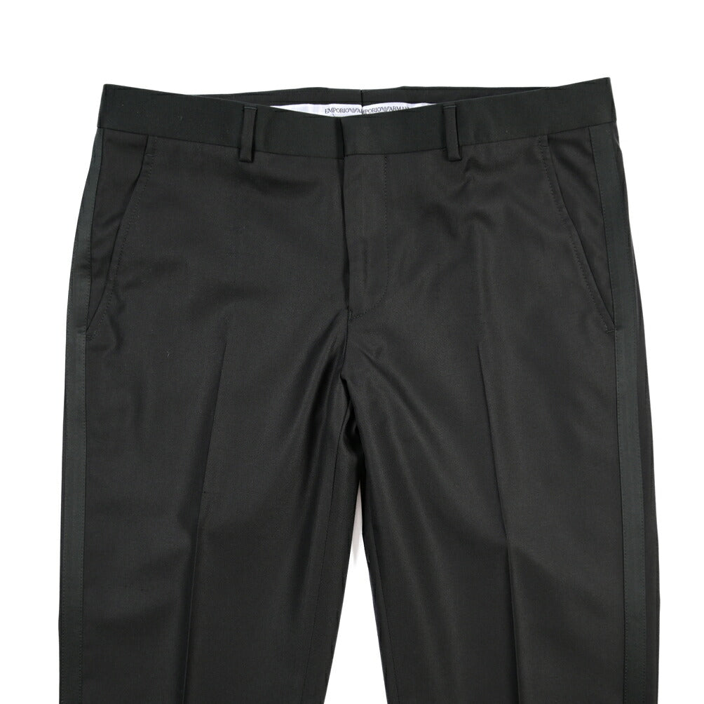 EMPORIO ARMANI シルク混ウール タキシードスラックス