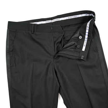EMPORIO ARMANI シルク混ウール タキシードスラックス