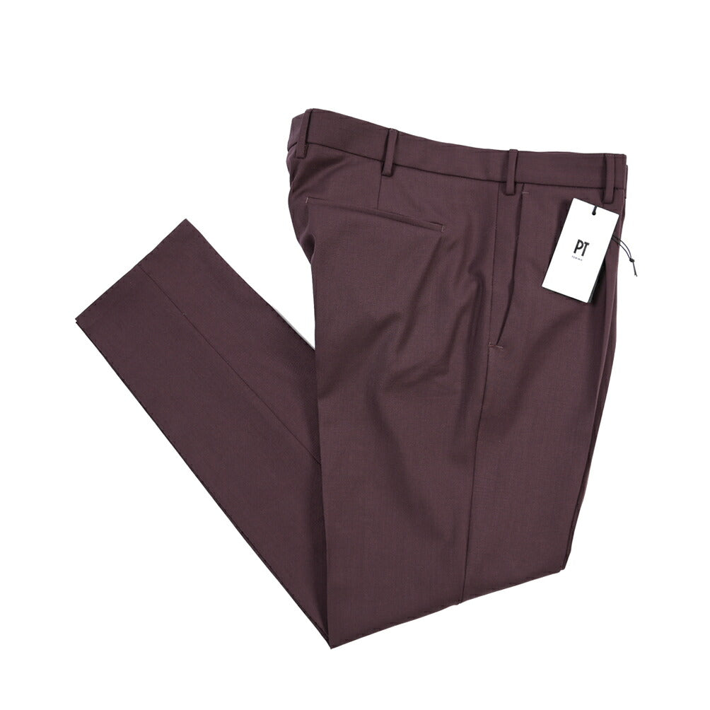 PT TORINO Edge “DIECI” ストレッチウール ワンタックスキニースラックス