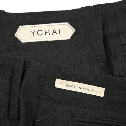 YCHAI ストレッチウール ノータックパンツ / TAPERED FIT