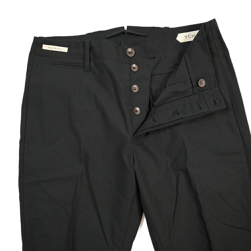 YCHAI ストレッチウール ノータックパンツ / TAPERED FIT