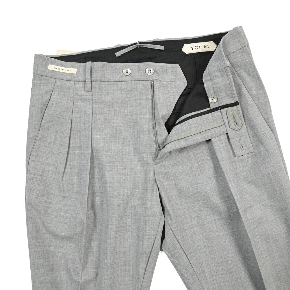 SUMMER SALE｜YCHAI ストレッチウール ツータックスラックス / TAPERED FIT