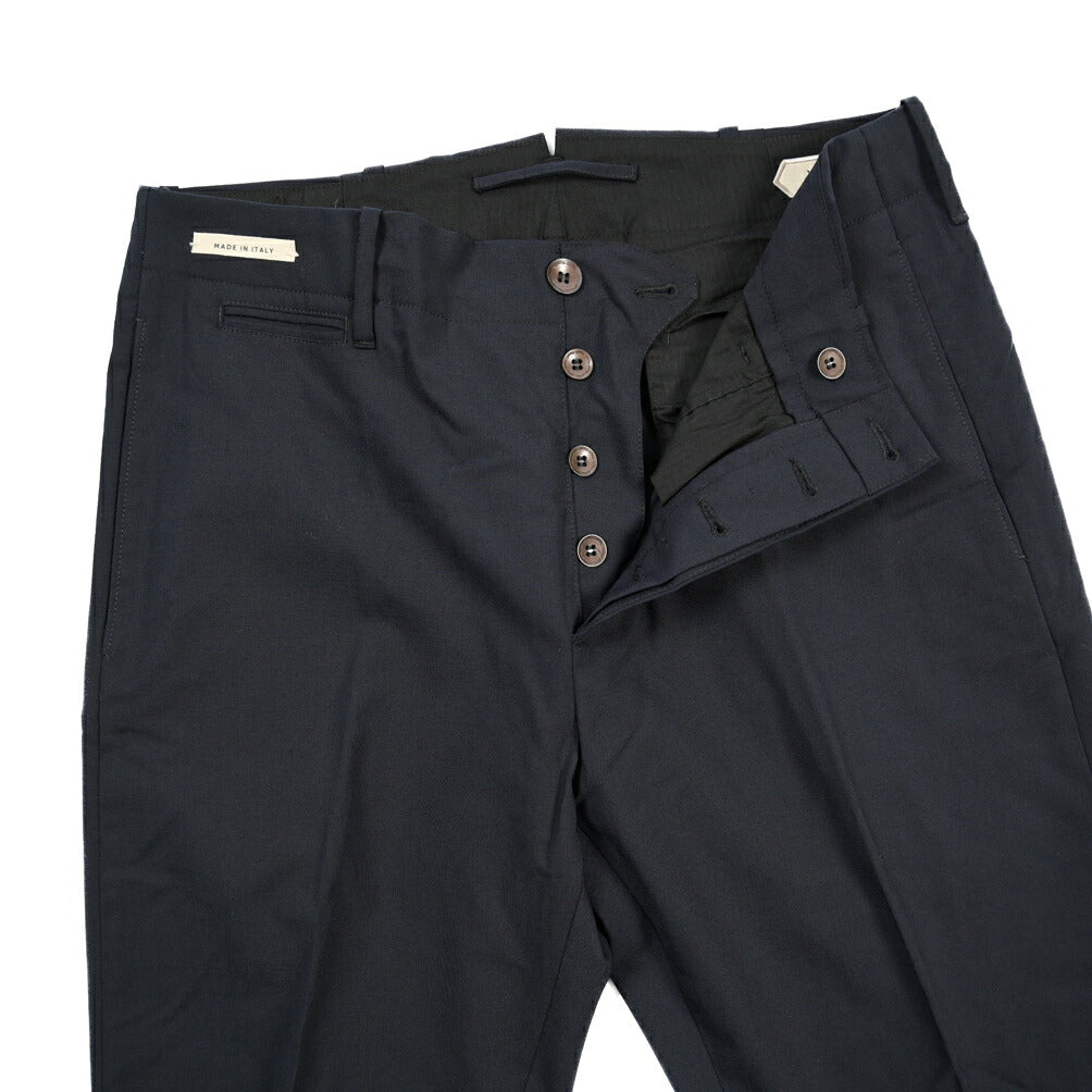SUMMER SALE｜YCHAI “ROBUSTO” リネン混コットン ノータックパンツ / TAPERED FIT