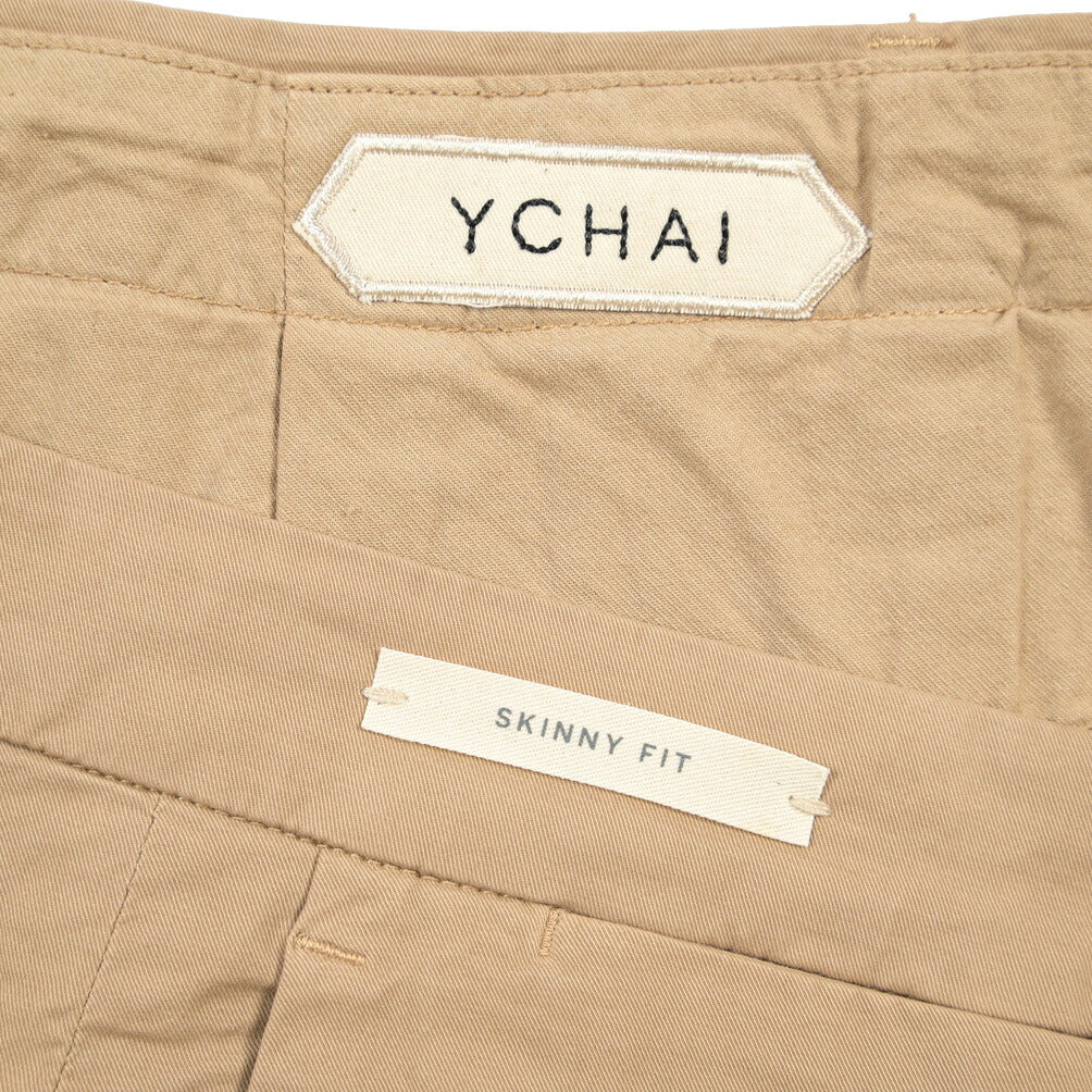 SUMMER SALE｜YCHAI ストレッチコットン ノータックチノパンツ / SKINNY FIT