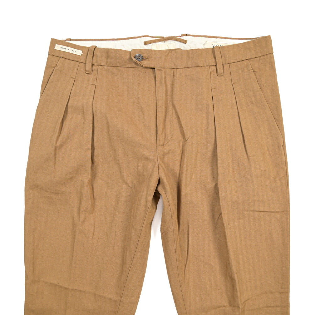 SUMMER SALE｜YCHAI “ROBUSTO” リネン混コットン ツータックパンツ