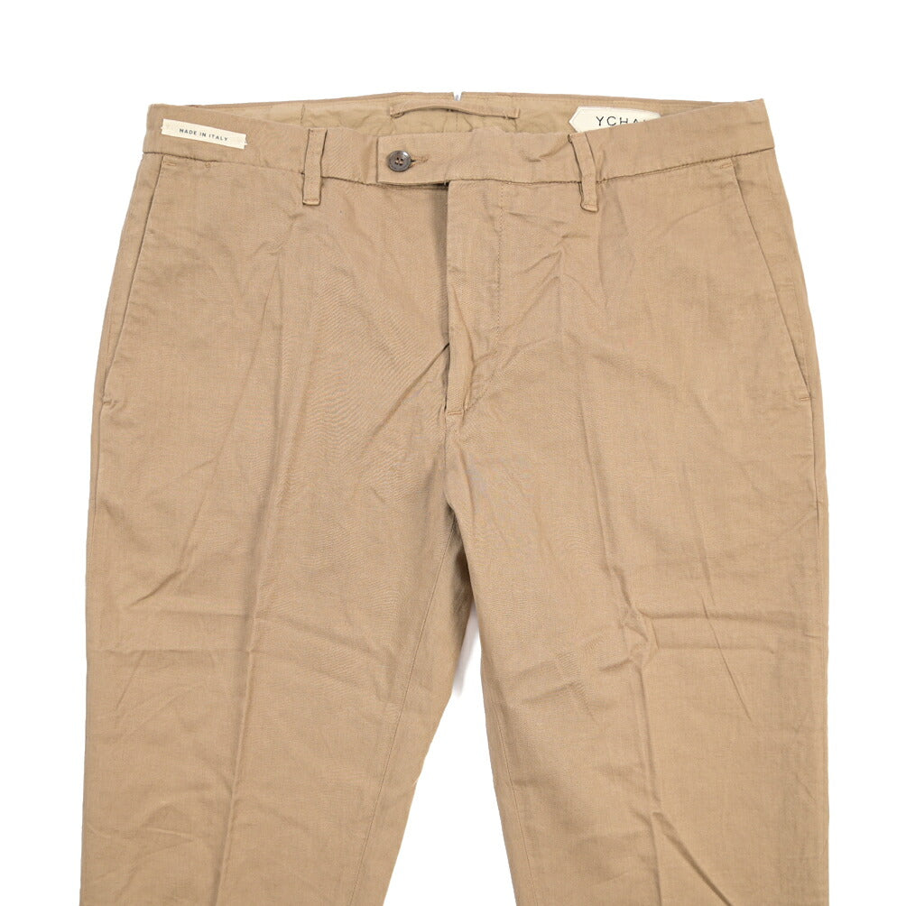 SUMMER SALE｜YCHAI リネン混コットン ノータックパンツ / SKINNY FIT