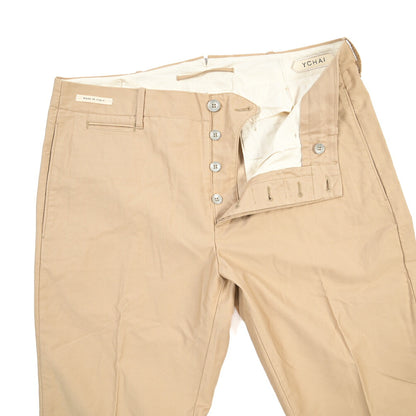 SUMMER SALE｜YCHAI “ROBUSTO” コットン100% ノータックチノパンツ / TAPERED FIT