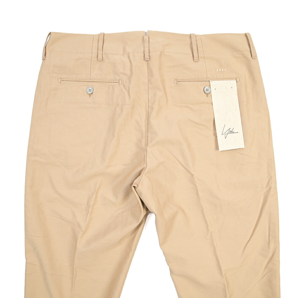 YCHAI “ROBUSTO” コットン100% ノータックチノパンツ / TAPERED FIT