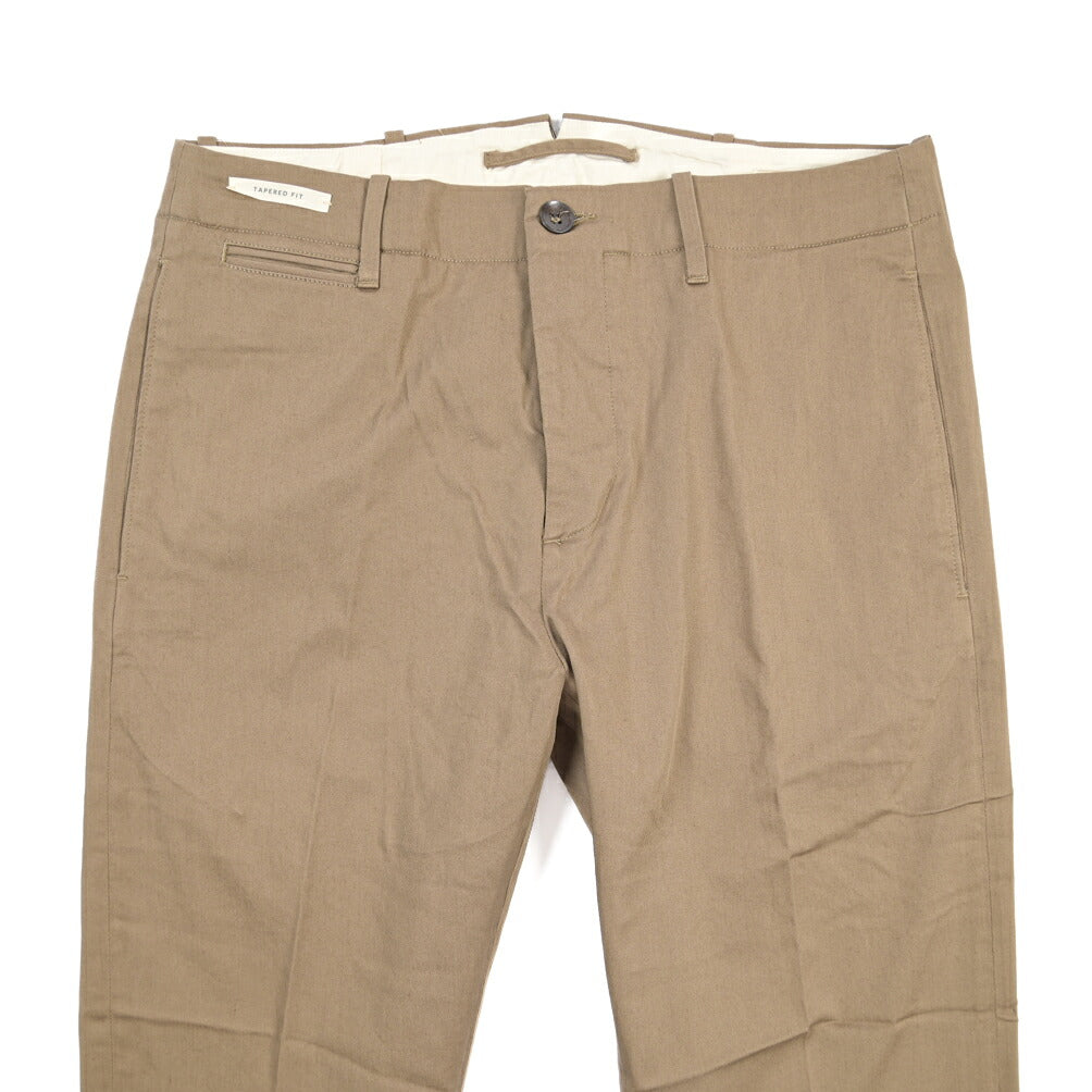 YCHAI “ROBUSTO” ストレッチコットン ノータックチノパンツ / TAPERED FIT