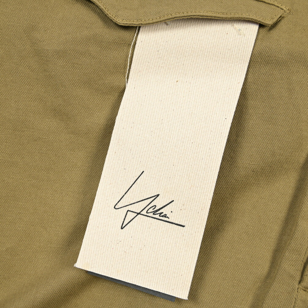 YCHAI “ROBUSTO” リネン混コットン ツータックストレッチパンツ / TAPERED FIT