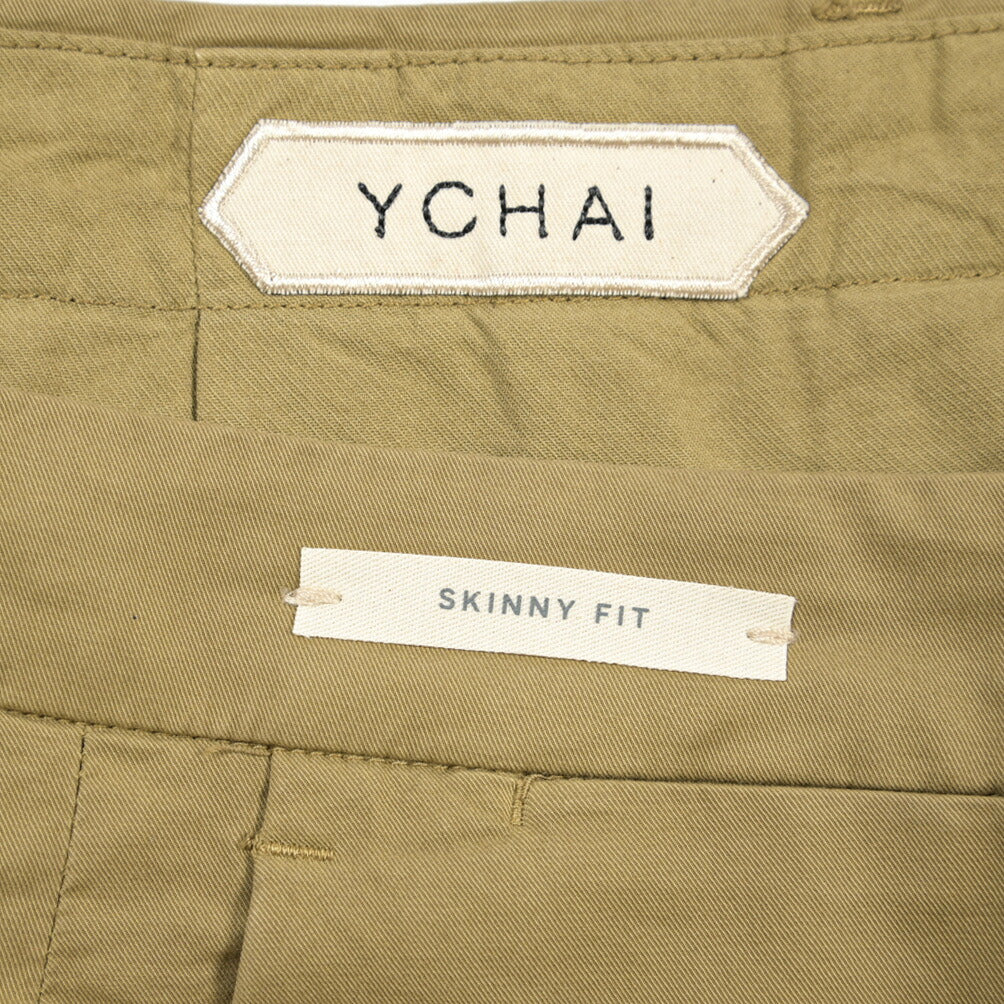 YCHAI “PANATELA” ストレッチコットン ノータックチノパンツ / SKINNY FIT