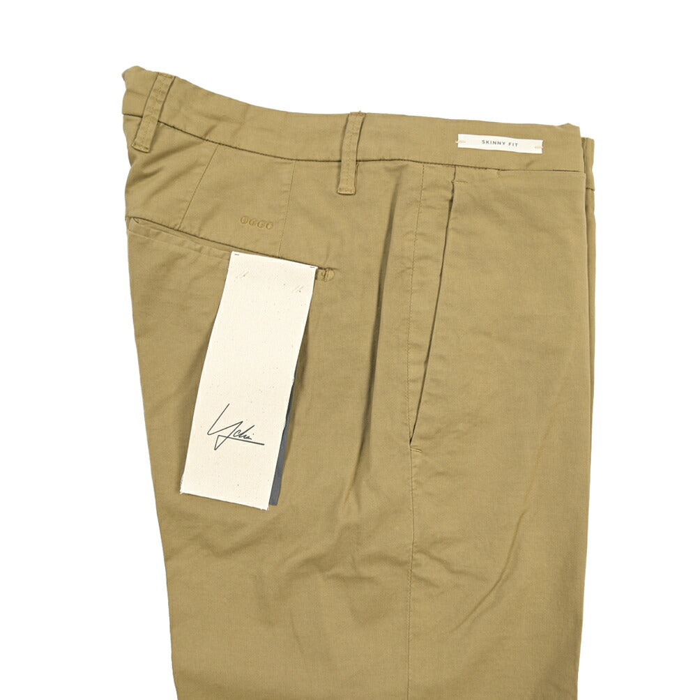 YCHAI “PANATELA” ストレッチコットン ノータックチノパンツ / SKINNY FIT