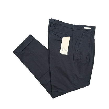 YCHAI “ROBUSTO” リネン混コットン ツータックストレッチパンツ / TAPERED FIT