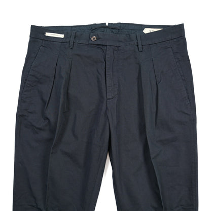 YCHAI “ROBUSTO” リネン混コットン ツータックストレッチパンツ / TAPERED FIT