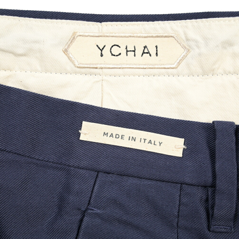 YCHAI “ROBUSTO” コットン100% ツータックチノパンツ / TAPERED FIT