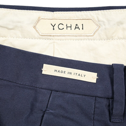 YCHAI “ROBUSTO” コットン100% ツータックチノパンツ / TAPERED FIT
