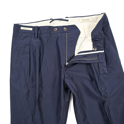 YCHAI “ROBUSTO” コットン100% ツータックチノパンツ / TAPERED FIT