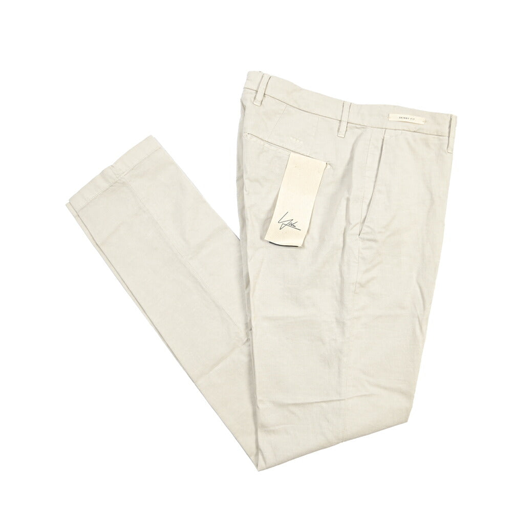 YCHAI “PANATELA” リネン混コットン ノータックストレッチパンツ / SKINNY FIT