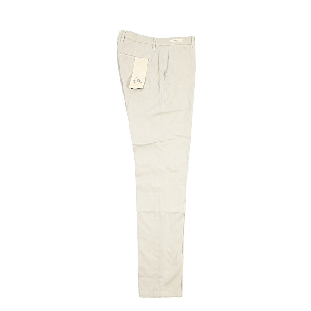 YCHAI “PANATELA” リネン混コットン ノータックストレッチパンツ / SKINNY FIT