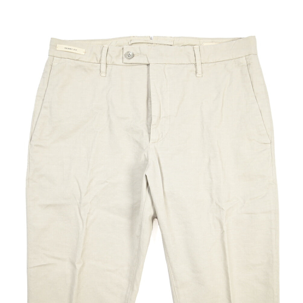 YCHAI “PANATELA” リネン混コットン ノータックストレッチパンツ / SKINNY FIT