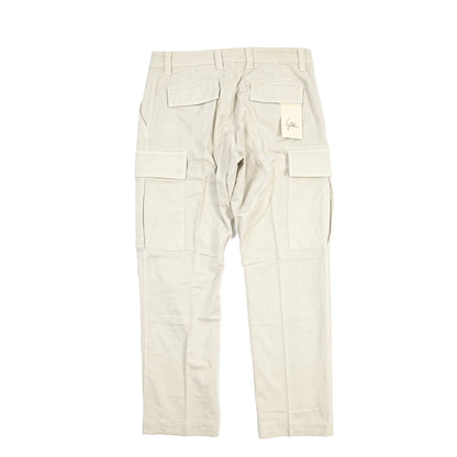 YCHAI “ROBUSTO” リネン混コットン ノータックカーゴパンツ / TAPERED FIT