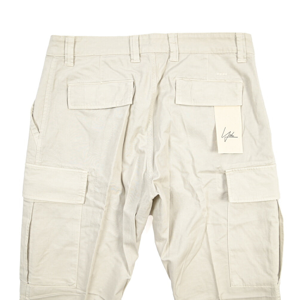 YCHAI “ROBUSTO” リネン混コットン ノータックカーゴパンツ / TAPERED FIT