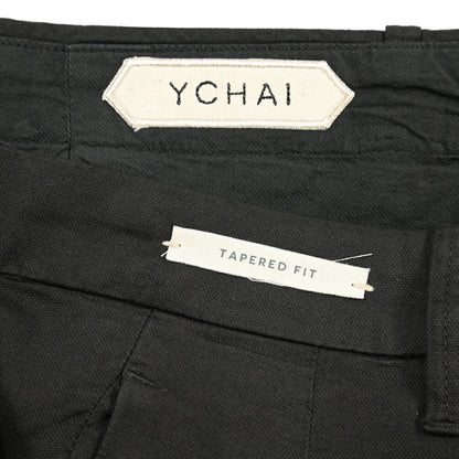 YCHAI “ROBUSTO” リネン混コットン ツータックパンツ / TAPERED FIT