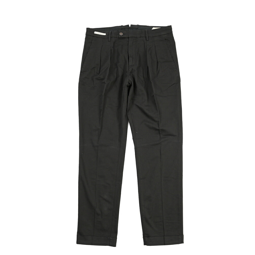 YCHAI “ROBUSTO” リネン混コットン ツータックパンツ / TAPERED FIT