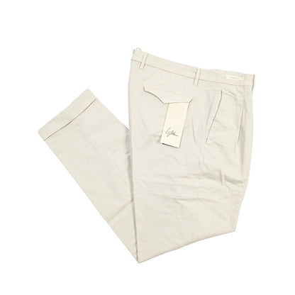 YCHAI “ROBUSTO” リネン混コットン ツータックパンツ / TAPERED FIT