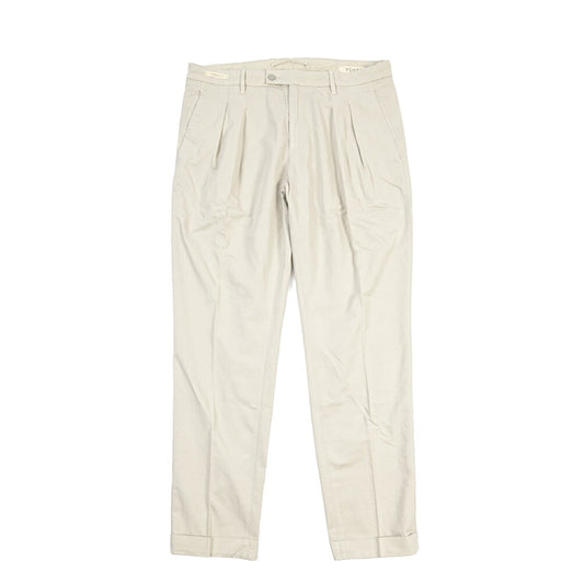 YCHAI “ROBUSTO” リネン混コットン ツータックパンツ / TAPERED FIT