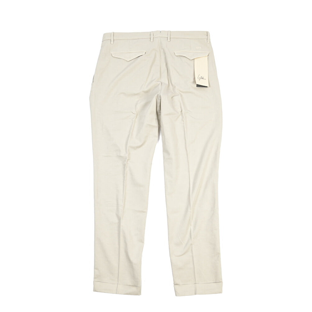 YCHAI “ROBUSTO” リネン混コットン ツータックパンツ / TAPERED FIT