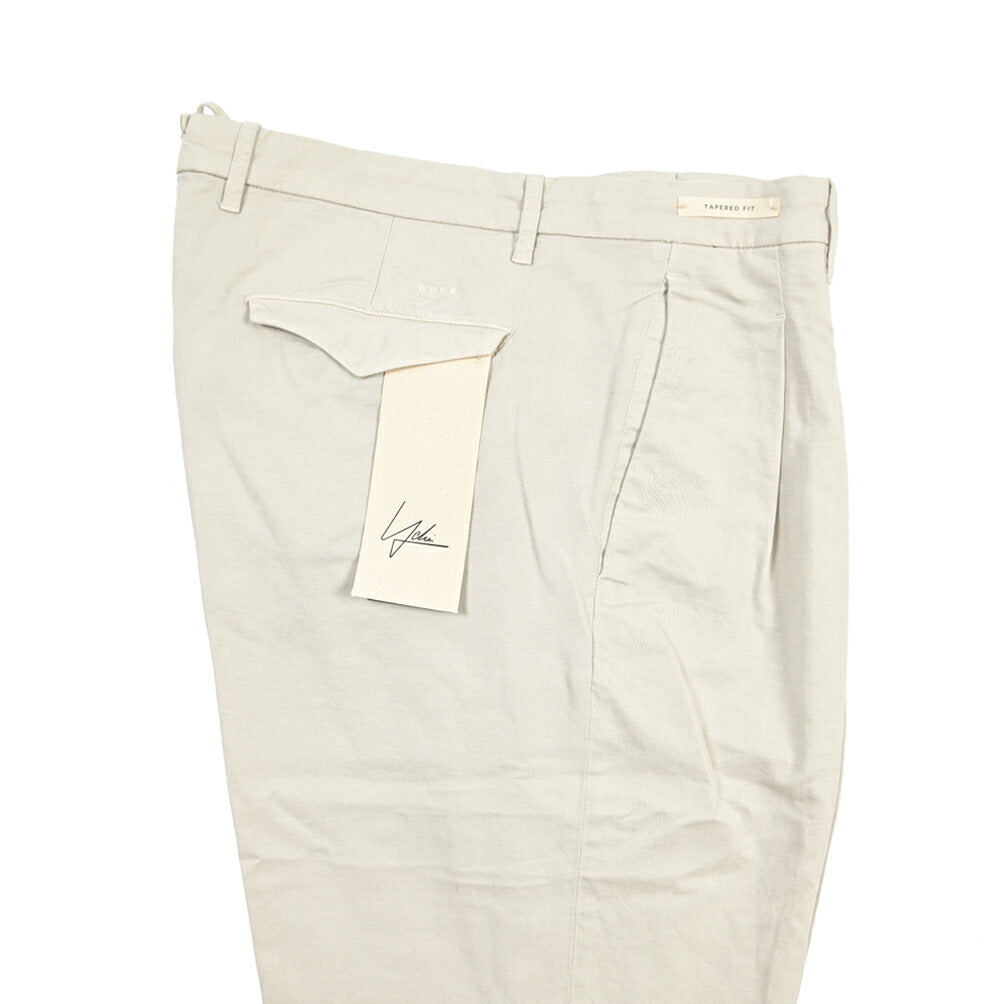 YCHAI “ROBUSTO” リネン混コットン ツータックパンツ / TAPERED FIT